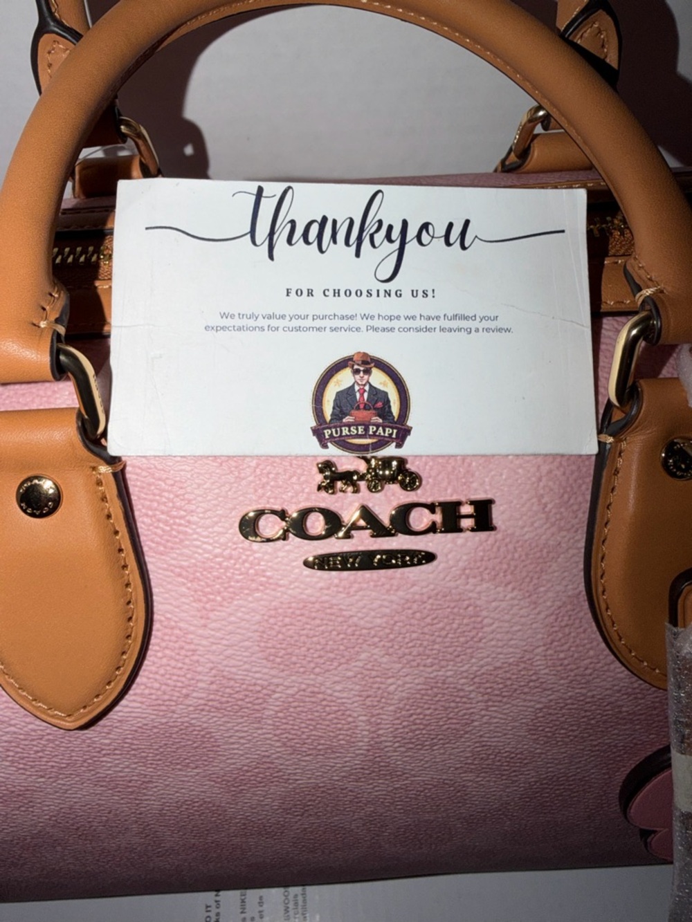 NWT 2026 Coach Powder Pink Large Rowan SAMEDAY SHIP CEA19 - Picture 2 of 5